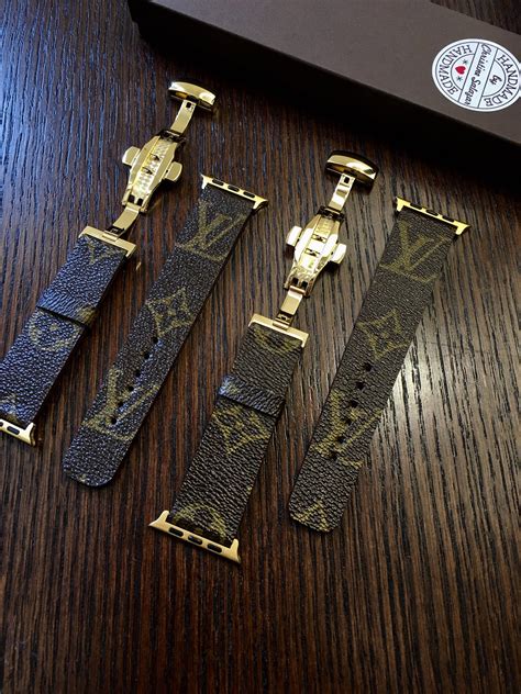 black lv louis vuitton luxury high end apple watch band|authentic louis vuitton apple watch band.